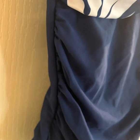 EOMENIE blue and white Women’s one piece bathing suit Size Large NWT - Picture 3 of 6